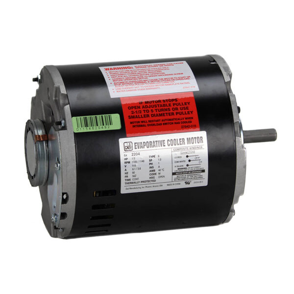 3/4HP Evaporative Cooler Motor, 2 Speed, 230V