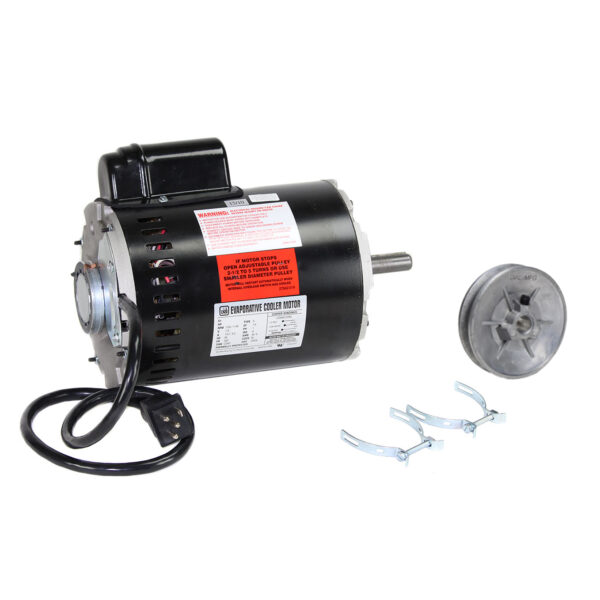 1HP Evaporative Cooler Motor, 2 Speed, 230V w/ Clamps and Cord